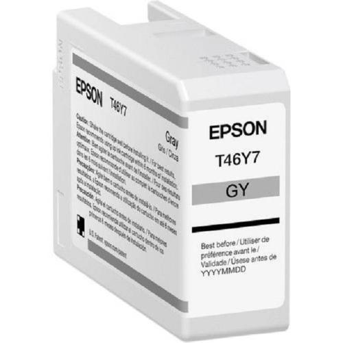 Cartucho Epson Pro10 T46Y700 Tinta UltraChrome Gray 50ML Compatible para SureColor P900 -