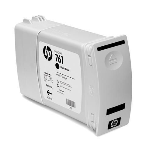 Tinta HP 761 - CM991A, Negro Mate 400ml