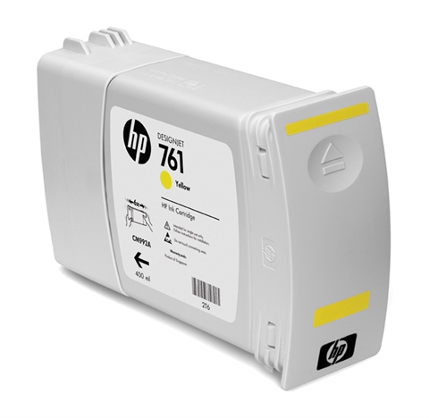 Tinta HP 761 - CM992A, Amarillo 400ml