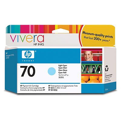 Tinta HP 70 - C9390A, Cian Claro 130ml
