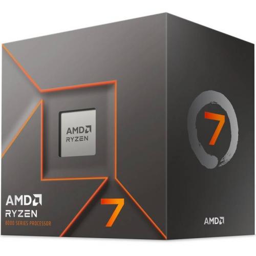 AMD RYZEN 7 8700F - 8 núcleos, Socket AM5, Con ventilador, Se requiere una tarjeta gráfica independiente