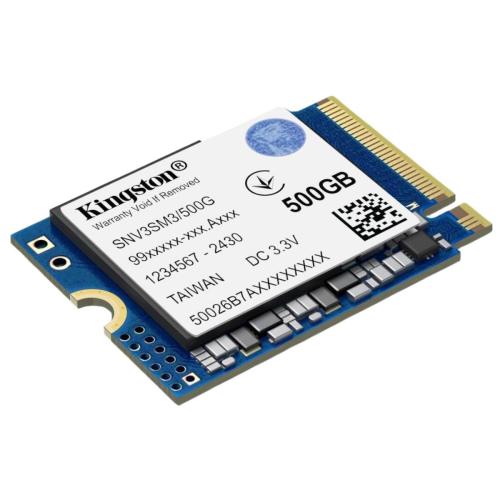 UNIDAD DE ESTADO SOLIDO KINGSTON NV3 500GB M.2 2230 NVME PCIE GEN 4X4 R.5000MB/S W.3000MB/S -