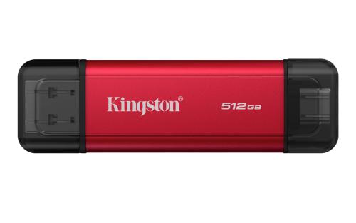 UNIDAD DE ESTADO SOLIDO PORTABLE KINGSTON SPSD 512GB DUAL USB-A/C 3.2 GEN 2 R.1050MB/S W.950MB/S ROJO -