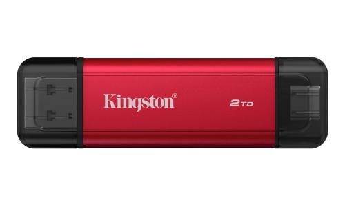 UNIDAD DE ESTADO SOLIDO PORTABLE KINGSTON SPSD 2TB DUAL USB-A/C 3.2 GEN 2 R.1050MB/S W.950MB/S ROJO -