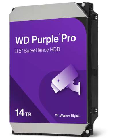 Disco Duro Western Digital PURPLE WD142PURP 14TB - SATA, 7200 RPM, 3.5 Pulgadas, Caché 512MB, Velocidad de transferencia: 255MB/s, Modelo: WD142PURP