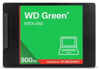 Unidad de estado Solido SSD WD Green - 500GB, 2.5 pulgadas, 545 MB/s Lectura, SATA III