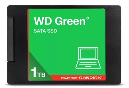 Unidad de estado Solido WD GREEN - 1TB, 2.5, 400 MB/s Escritura, 500 MB/s Lectura, SATA III