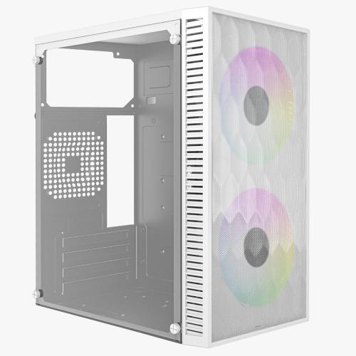 Gabinete Mini Torre Fuji GC470 Advanced Series - Factor: Micro Atx - Mini ITX, Panel Lateral Cristal Templado, Incluye 2 Ventiladores 120mm FRGB
