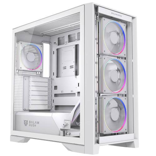 Gabinete Gamer Media Torre Carbono Polar Twin Mate 9900 Legend Series - Color Blanco, BR-941464