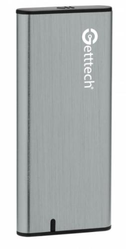 GETTTECH CARCASA PARA DISCO DURO DE 2.5 PULGADAS SATA M.2 HASTA 2 TB - SISTEMA PLUG AN PLAY, MOD. GCE-M231-01