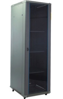 Gabinete de red 19 - 26U, Puerta de cristal, 600x800, Flatpack, IP20, Carga estática máxima 1500 kg, INTELLINET 713108