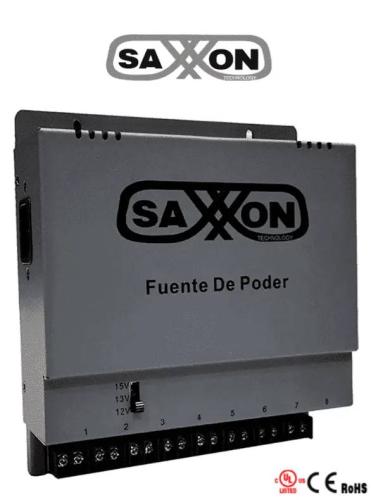 SAXXON ENERGIA PSU1208A - Fuente de poder Regulable Metálica 8 Ch Voltaje de Ajuste 12V 13V o 15V cc Salida 8 Amp en los 8 Canales Máximo 1 Amp canal -