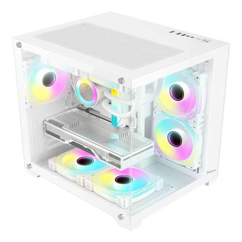 Gabinete Xzeal Panzer II Cubo M-ATX/ITX XZGAMC2W Espacio para Disco Duro 1 x 3.5 HDD - 2 x 2.5 SSD