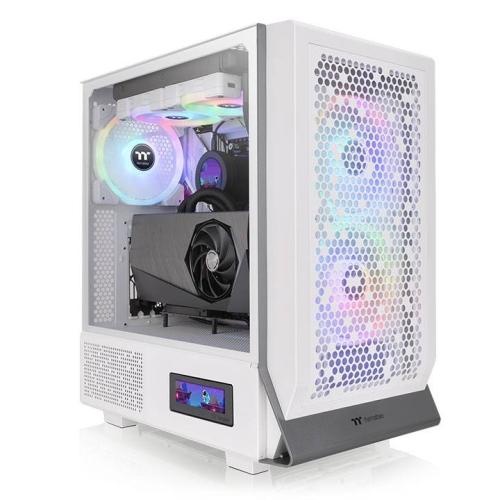 Gabinete Thermaltake Ceres 300 TG ARGB Snow Mid Tower - ATX/Mini-ITX/Micro-ATX/E-ATX, USB 3.0, sin Fuente, 3 Ventiladores Instalados