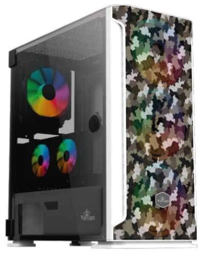 YEYIAN GABINETE HOLLOW SERIE 2500 CAMUFLAGE BLANCO - MEDIA TORRE, ITX, MICRO ATX, ATX, EATX, 7 RANURAS DE EXPANSION, SIN VENT INC, YHG-49704