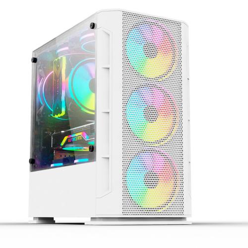YEYIAN GABINETE GAMER HAIZEN  BLANCO - MEDIA TORRE, ATX/MINI ATX MICRO ATX, 4 ESPACIOS DE EXP, HASTA 8 VENT INC 3, SIN FUENTE, GPU  320MM, YCH-042820