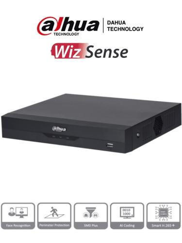 DAHUA XVR5116HS-I3 - DVR 16 Ch 5 Mp Lite/ WizSense/ H.265+/ 16 Ch HDCVI +8 IP/ Hasta 24 Canales IP/ 2 Canales de Reconocimiento Facial/ SMD+/1 Sata -