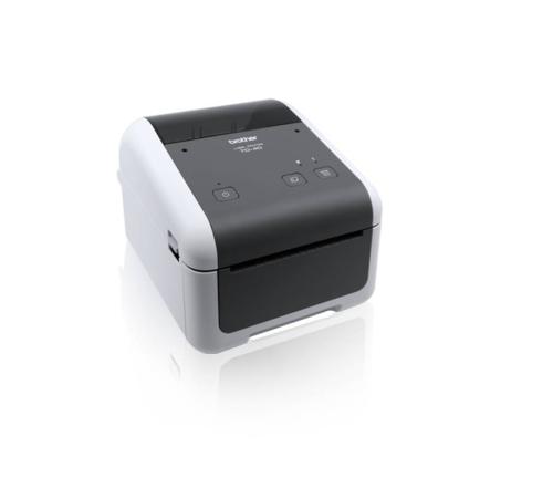 Impresora de etiquetas Brother TD4410D - térmica directa, USB, Serial RS232C, imprime etiquetas de hasta 4.3 pulgadas de ancho