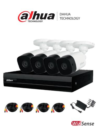 Kit Videovigilancia DVR Cooper-I WizSense - 8 Canales IP más 2CH IP o hasta 10CH IP, 4CH SMD Plus, con 4 cámaras B1A21 2MP. Búsqueda de humanos y vehiculos