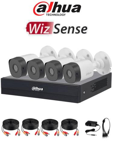 Kit de Videovigilancia DAHUA 4 canales KIT DE 4 CH 1MP KITXVR1B04-I/T/4-B1A11N -