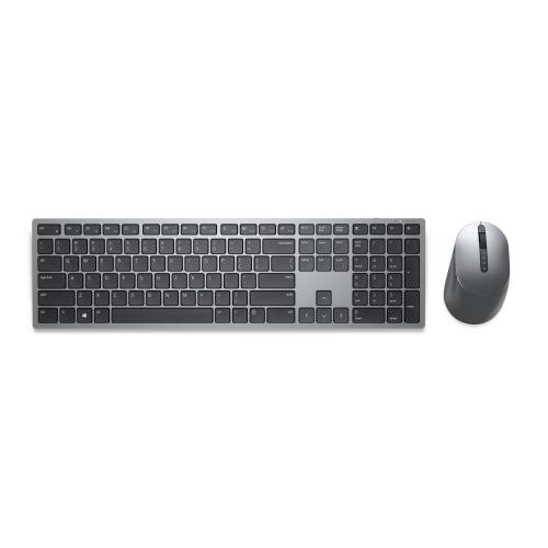 DELL Kit Teclado y Mouse Premier  KM7321W INGLES 580-AJIX. Color Gris titán - USB Inalámbrico Bluetooth/RF Mouse - Óptico - 4000 dpi - 7 Botón - Rueda de d -