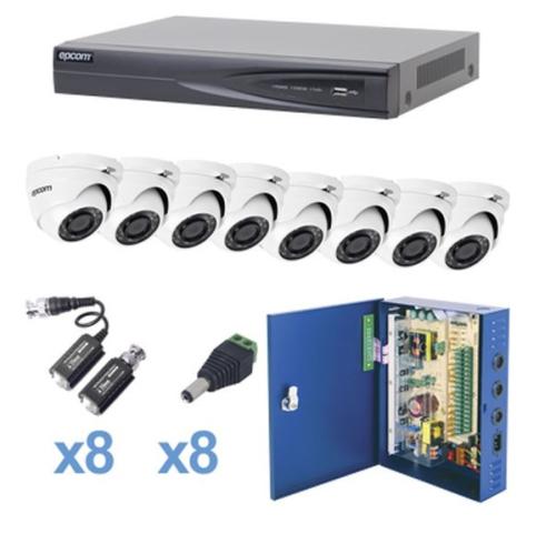 Kit de videovigilancia EPCOM KEVTX8T8EW - Interior y exterior, Alámbrico, 8, 1920 x 1080 Pixeles, 2 MP
