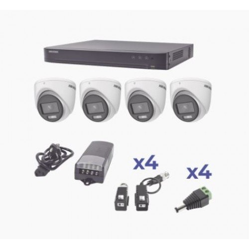 KIT COLORVU TURBOHD HIKVISION KH1080P4EC - Exterior, 4, 1920 x 1080 Pixeles, 2 MP