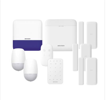 (AX PRO) KIT de Alarma AXP RO / Incluye: 1 Hub con bateria de respaldo/ 2 Sensores PIR / 3 Contactos Magnéticos mini / 1 Control Remoto / 1 Sirena Inalambr -
