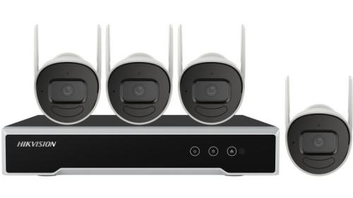 Kit IP Inalámbrico 1080p / NVR 4 Canales / 4 Cámaras Bala para Exterior / 1 HDD de 1 TB / Modo Repetidor -