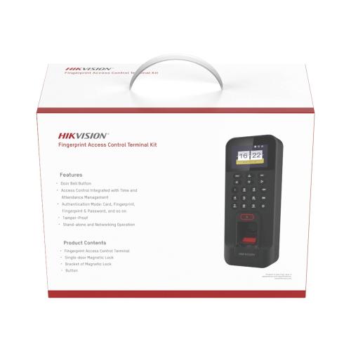 Kit Control de Acceso TODO INCLUIDO - Lector de Huellas 3, 000 y Tarjetas 3, 000, Compatible Hik-Connect para monitoreo remoto