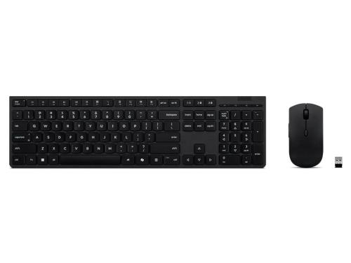 Kit teclado y mouse LENOVO 4X31R64337 - Completo, Negro, Recargable