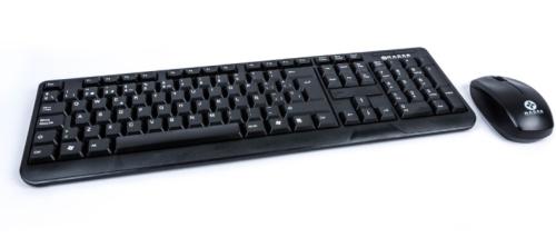 Kit de Teclado y Mouse Inalambrico Naceb Technology - 112 teclas, Negro NA-426