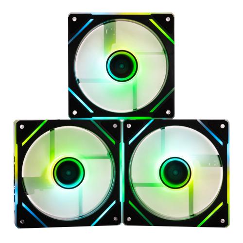KIT DE 3 VENTILADORES NEGRO NA-0650N -