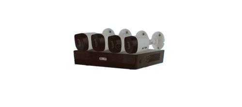 SAXXON SUA-KIT/XVR1E04-I/4-B10P-0280B - Kit de 4 Canales HDCVI/ Cámaras B10P de 1MP 720P/ Lente de 2.8mm Con Apertura de Hasta 100° -
