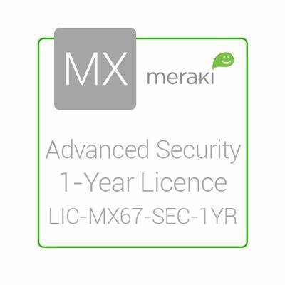 LICENCIA CISCO MERAKI LIC-MX67-SEC-1YR -