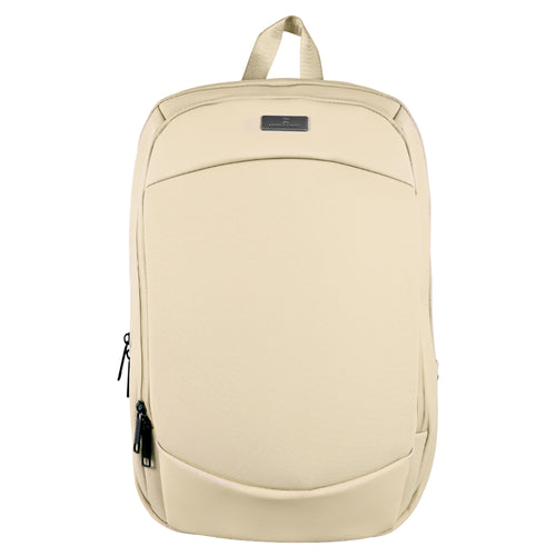 PC-085096 Mochila para laptop 15.6 Anti-salpicaduras Expandible Modelo Obsidia Color Taupe | PERFECT CHOICE: Perfecta para laptops de hasta 15.6 Pulgadas -