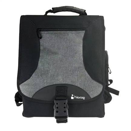 Mochila Nextep para Laptop NE-670X 15.6  pulgadas Mensajero 2 en 1 Negra  Color Gris /Negro tirantes ajustables y acolchados Bolsa Laterales -