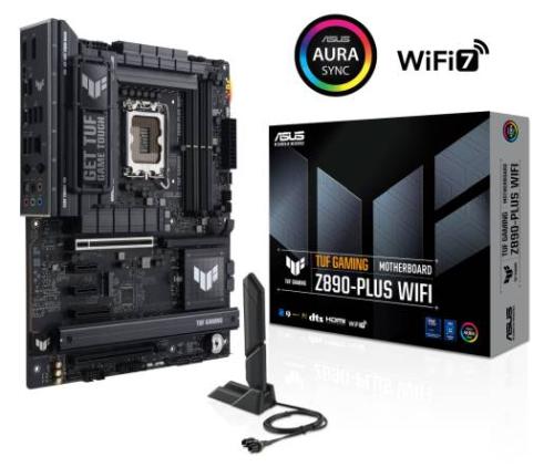 Tarjeta Madre ASUS TUF GAMING Z890-PLUS WIFI ATX - LGA 1851, Intel Core Ultra serie 2, Listo para IA, , DDR5, PCIE 5, Thunderbolt 4, Tipo C, WiFi 7, certifica