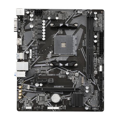 Motherboard GIGABYTE A520M K - DDR4-SDRAM, 64 GB, AMD, Zócalo AM4, Micro ATX