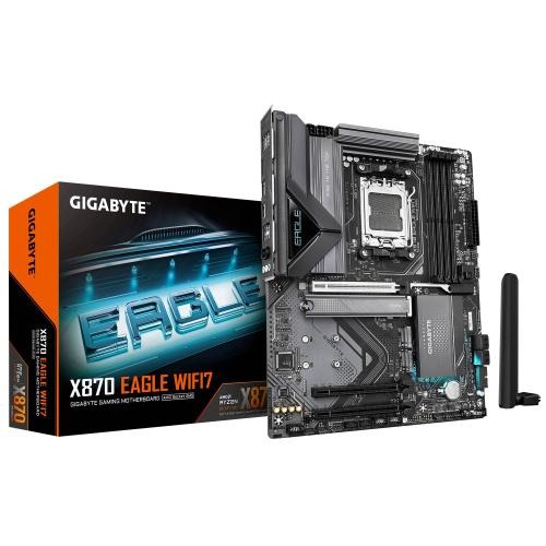 TARJETA MADRE GIGABYTE ATX X870 EAGLE WIFI7  DDR5 - AM5, 64 GB, PARA AMD