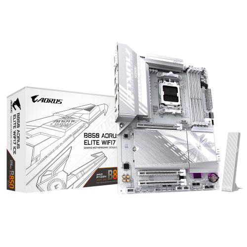 TARJETA MADRE GIGABYTE ATX B850 A ELITE WF7 ICE - DDR5, AM5, 256 GB, PARA AMD