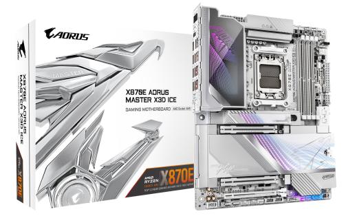 TARJETA MADRE GIGABYTE ATX X870E A MASTER X ICE - DDR5, AM5, 256 GB, PARA AMD