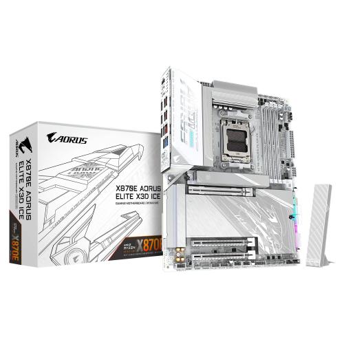TARJETA MADRE GIGABYTE ATX X870E A ELITE X ICE - DDR5, AM5, 1256 GB, PARA AMD