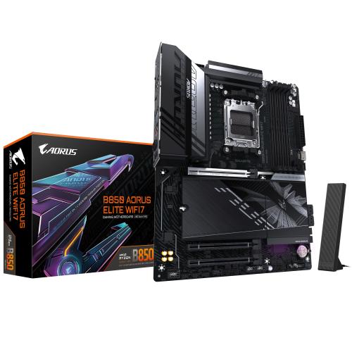 TARJETA MADRE GIGABYTE ATX B850 A ELITE WF7 - DDR5, AM5, 256 GB, PARA AMD