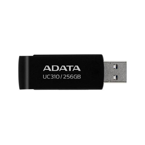 Memoria USB de 256GB UR310 3.2 Gen 1 (retro compatible 3.0 y 2.0) - diseño material reciclado sin tapa. NEGRO. UC310-256G-RBK