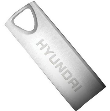 Memoria USB HYUNDAI U2BK/16GAS - Plata, 16 GB, USB 2.0, 10 MB/s, 3 MB/s