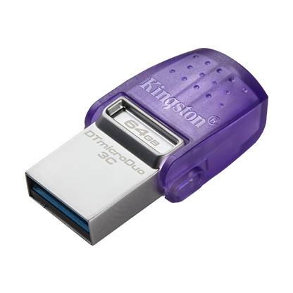 MEMORIA USB KINGSTON DATATRAVELER MICRODUO 3C TIPO A -TIPO C 64GB 3.2 GEN 1 -