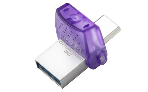MEMORIA USB KINGSTON DATATRAVELER MICRODUO 3C TIPO A - TIPO C 256GB 3.2 GEN 1 -