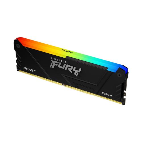 MEMORIA RAM KINGSTON FURY BEAST BLACK XMP RGB DIMM DDR4 16GB 3200MT/S CL16 2RX8 1.35V -