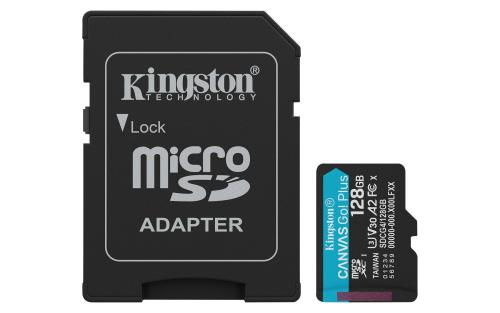 MEMORIA MICROSD KINGSTON CANVAS GO! PLUS GEN4 128GB R.200MB/S CL10 UHS-I U3 V30 A2 -